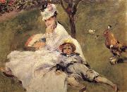Pierre-Auguste Renoir Madame Claude Monet aver son Fils Sweden oil painting artist